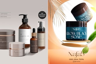 do cosmetic, skincare, cbd logo luxury hair product label and packaging design