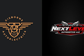 o modern automotive, car rental and dealership, car racing and repair logo