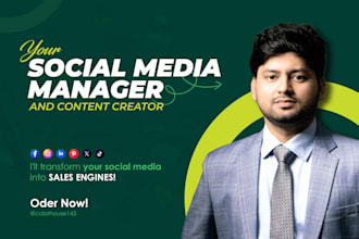 be your social media manager, content creator, promotion expert