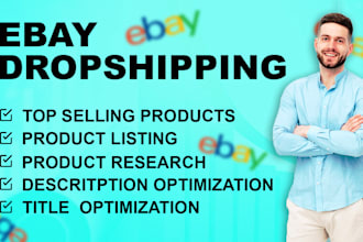 do ebay dropshipping product research and listing