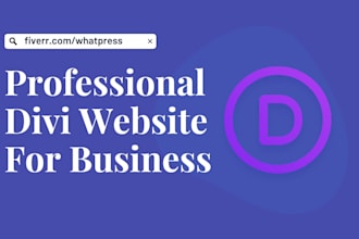 develop SEO ready website with divi theme for your business
