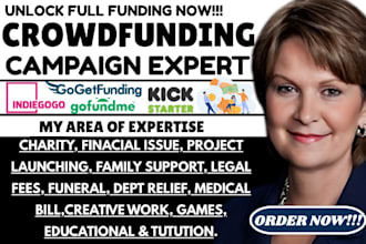 create and manage your crowdfunding campaign for kickstarter gofundme indiegogo