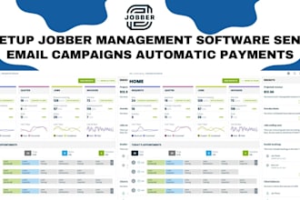 setup jobber management software, send email campaigns, automatic payments