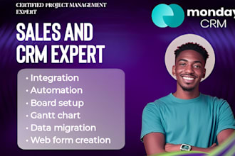 setup monday crm, workflow automation, trello, zoho CRM, gohighlevel, bubble io