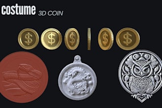3d coin model bas relief meme coin medallion crypto coin plague for printing