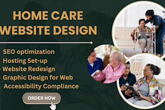 create responsive wordpress website design for home care websites