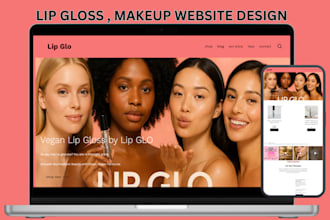 design lipstick website makeup website cosmetics store beauty, lip gloss website