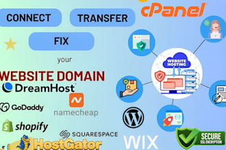 fix connect or transfer domain to shopify wix wordpress squarespace, dns cpanel