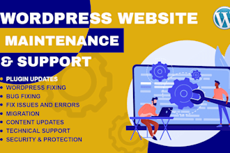 provide wordpress website maintenance, help and support