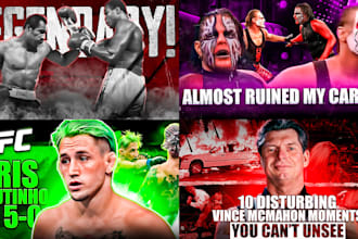 design youtube thumbnail for mma ufc or boxing channel