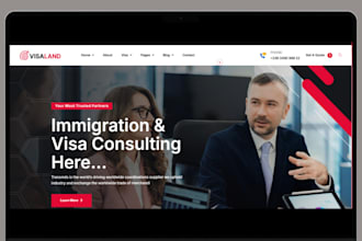 build immigration website law firm immigration landing page visa application