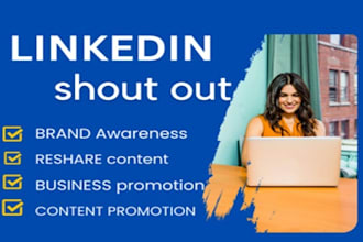 share shoutout your linkedin or content to 3m audience