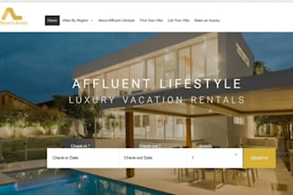 design short term rental website vacation rental, lodgify website airbnb website