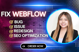 fix webflow website bug, customize webflow template, figma to webflow