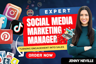 be your social media manager for facebook ads, instagram posts tiktok marketing