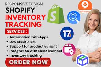 setup shopify inventory tracking aftership parcelpanel track123 17track app