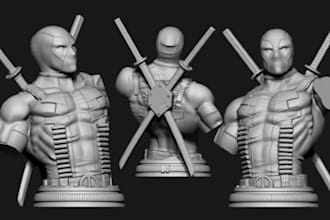 sculpt 3d bust model 3d face 3d head model 3d character modeling for printing
