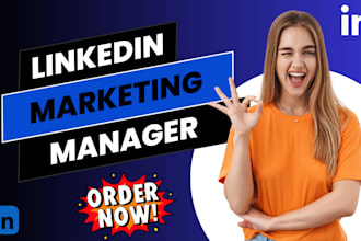 be your linkedin marketing manager create content post carousel business page