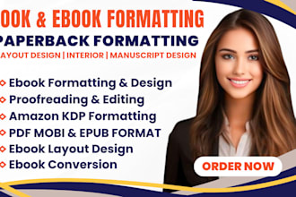 do book formatting, book layout design for amazon kdp ebook formatting design