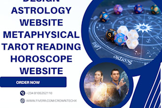 design astrology website metaphysical tarot reading horoscope website
