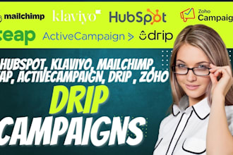 setup mailchimp activecampaign hubspot drip klaviyo zoho keap drip campaign