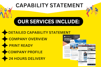 design a clear government capability statement to win government contract