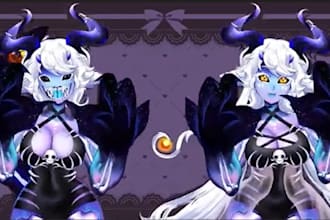 draw and design live2d vtuber model, 2d vtuber model, vtuber commission