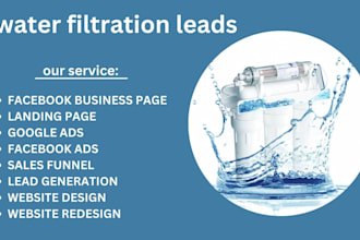 generate water filtration leads commercial water filtration website