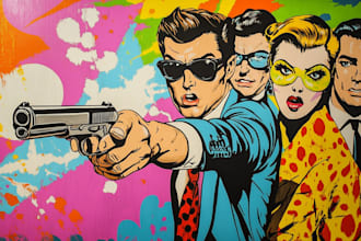make action style comic or cartoon illustration for you