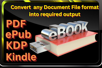 do kindle book formatting, ebook conversion from any file format