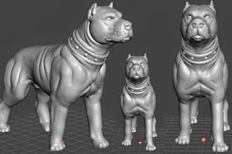 make 3d animal model 3d pet dog model 3d creature dragon dinosaur model stl file