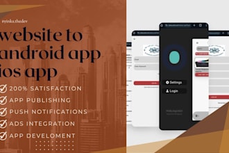 convert website to ios app android app mobile app webview