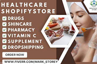 design healthcare supplement vitamin c drug pharmacy skincare dropshipping store