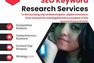 conduct in depth SEO keyword research and competitor analysis