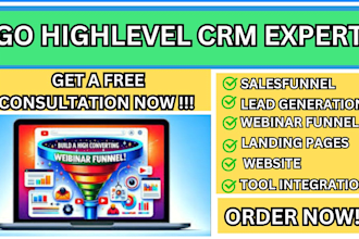 setup gohighlevel lead generation funnel webinar  salesfunnel tool integration