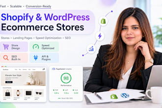develop shopify and wordpres website ecommerce store speed optimization