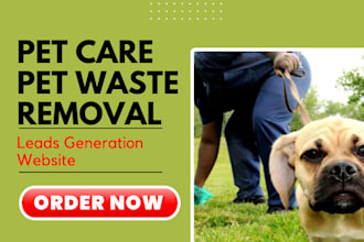 design pet waste removal website pooper scooper website waste cleaning leads