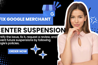 fix google merchant center suspension and misrepresentation