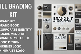 design minimalist and full branding identity kit, brand book and business logo