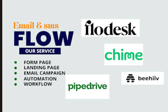 create email sms automation workflow campaign on flodesk beehiiv pipedrive chime