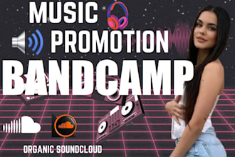 do organic bandcamp music promotion mixcloud and website promotion