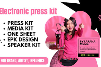 design press release epk media kit press kit and one sheet flyer