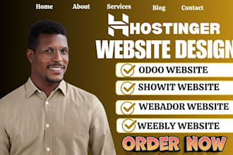 design or redesign hostinger website, showit, odoo design, weebly webador
