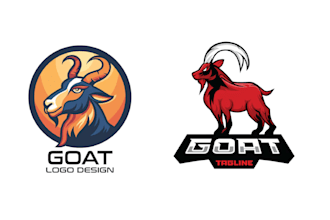 create unique sheep goat logo