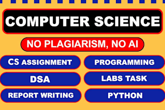 do computer science assigned, java, cpp, python programming tasks and projects