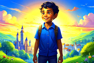 draw children story and children book cover