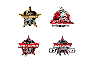 design modern bull rider logo