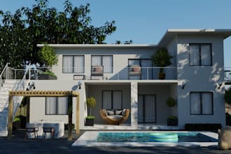 rebuild your exit home to mansion with kid room,swimming pool,hall,walkthrough