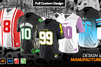 design or manufacture perfect american football jersey