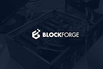 design futuristic high tech, crypto, and cybersecurity logo